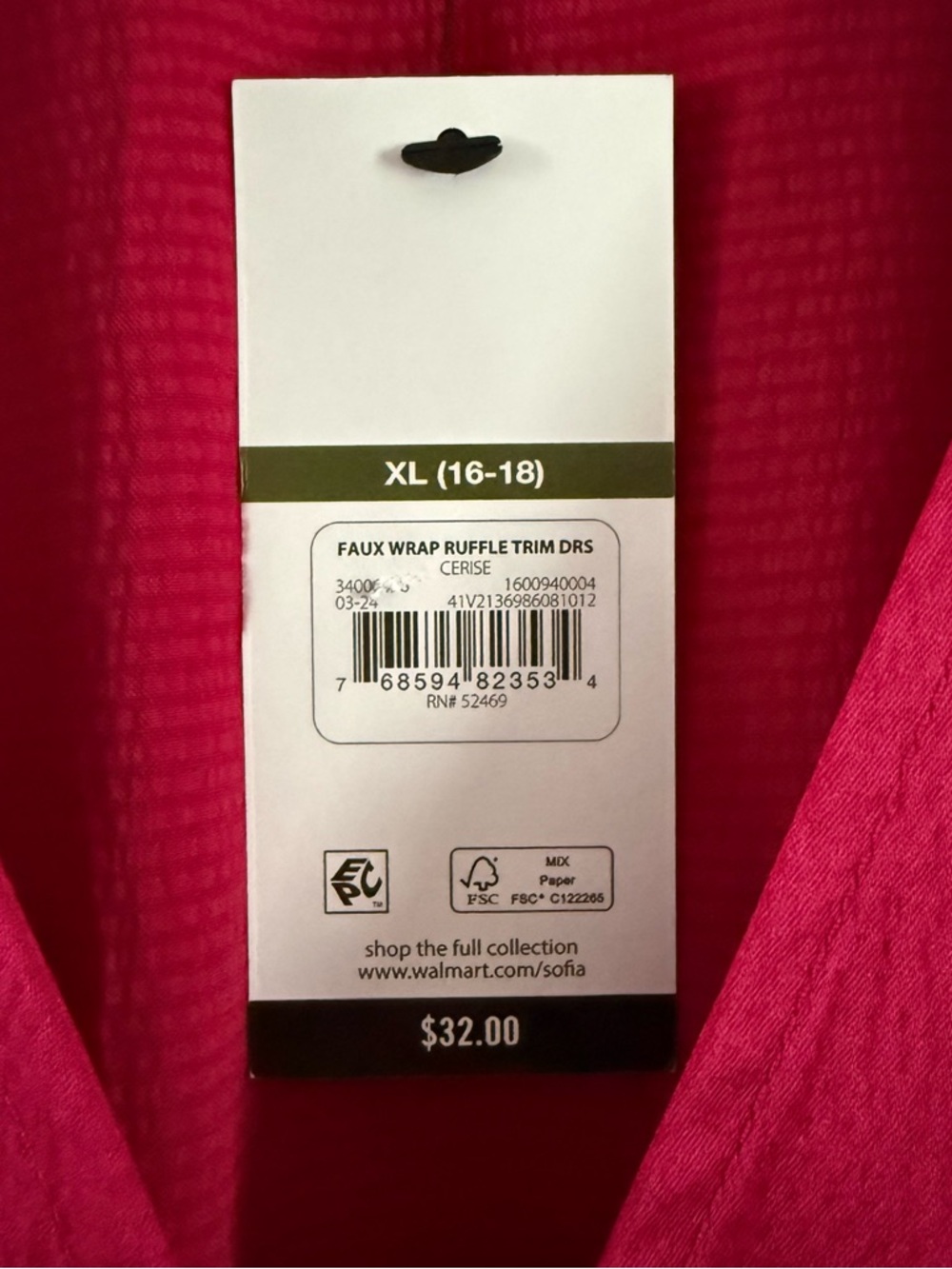 sofia by sofia vergara Magenta Wrap Midi Dress - Picture 9 of 12